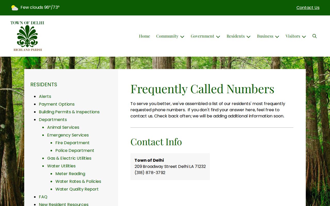 Town of Delhi frequently called numbers page without a public arrest roster